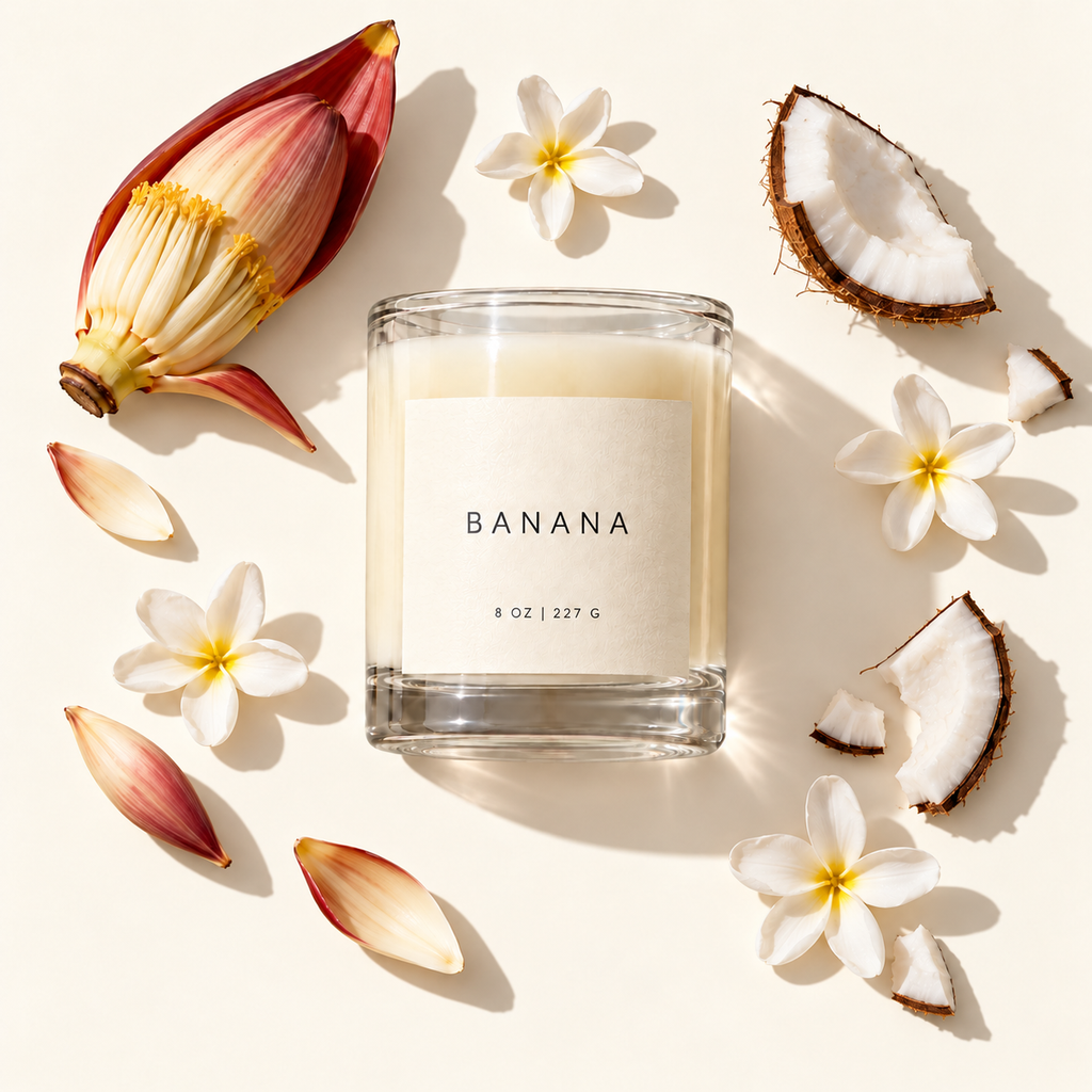 Lije Banana scent profile on warm cream