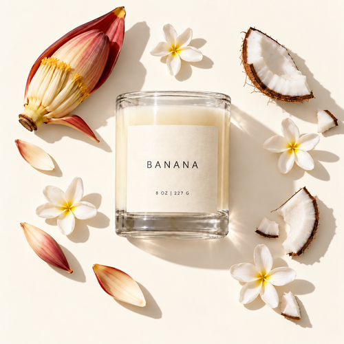 Lije Banana scent profile on warm cream