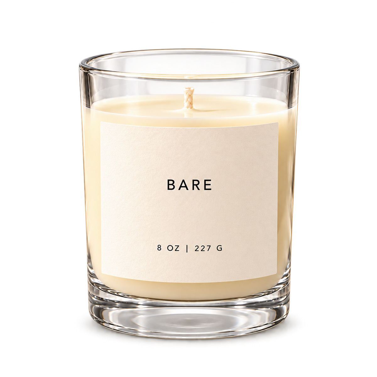 Lije Bare — clear vessel, front view, transparent background