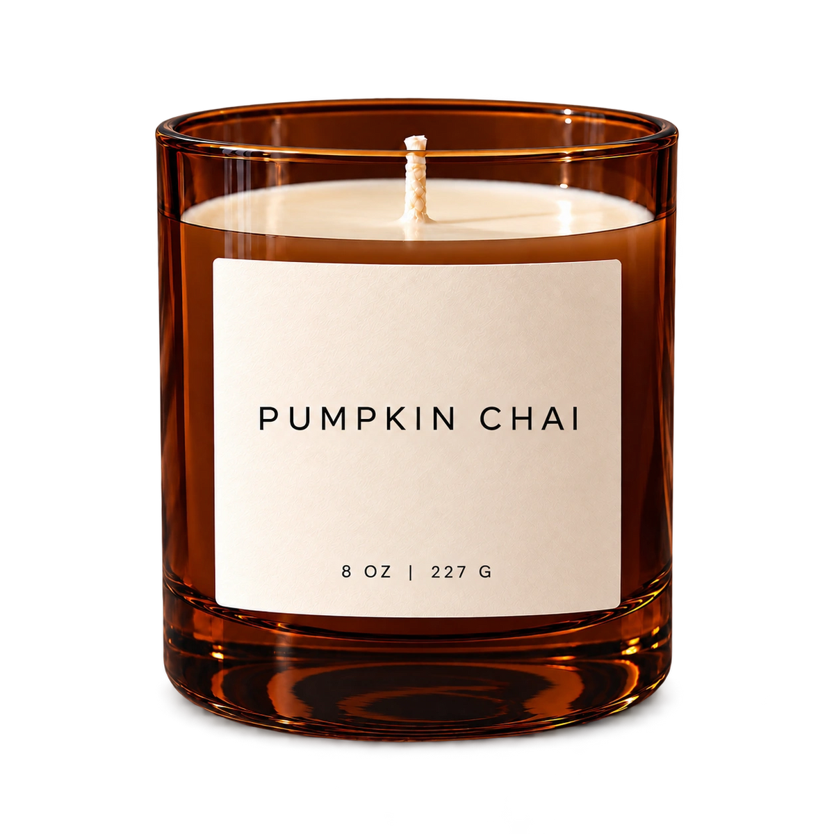 Lije Pumpkin Chai — amber vessel front
