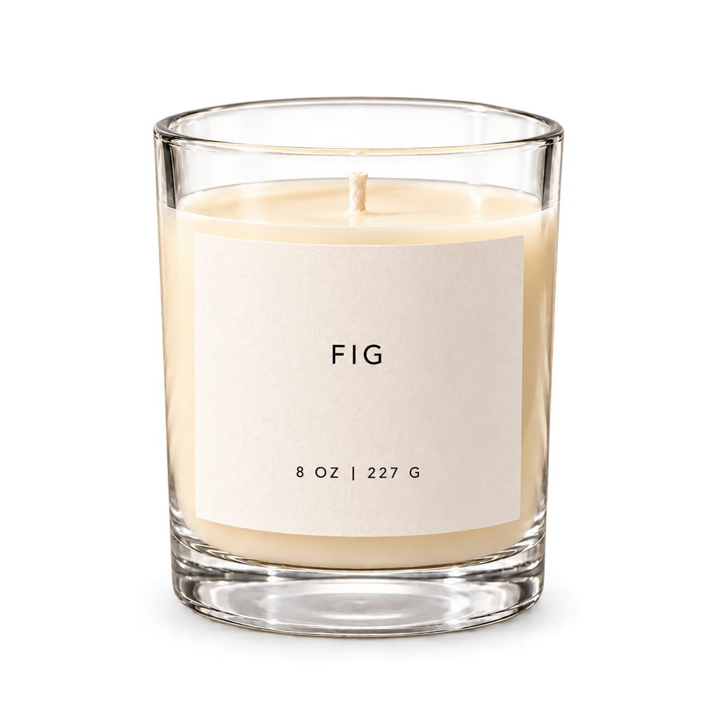 Lije Fig — clear vessel, front view, transparent background