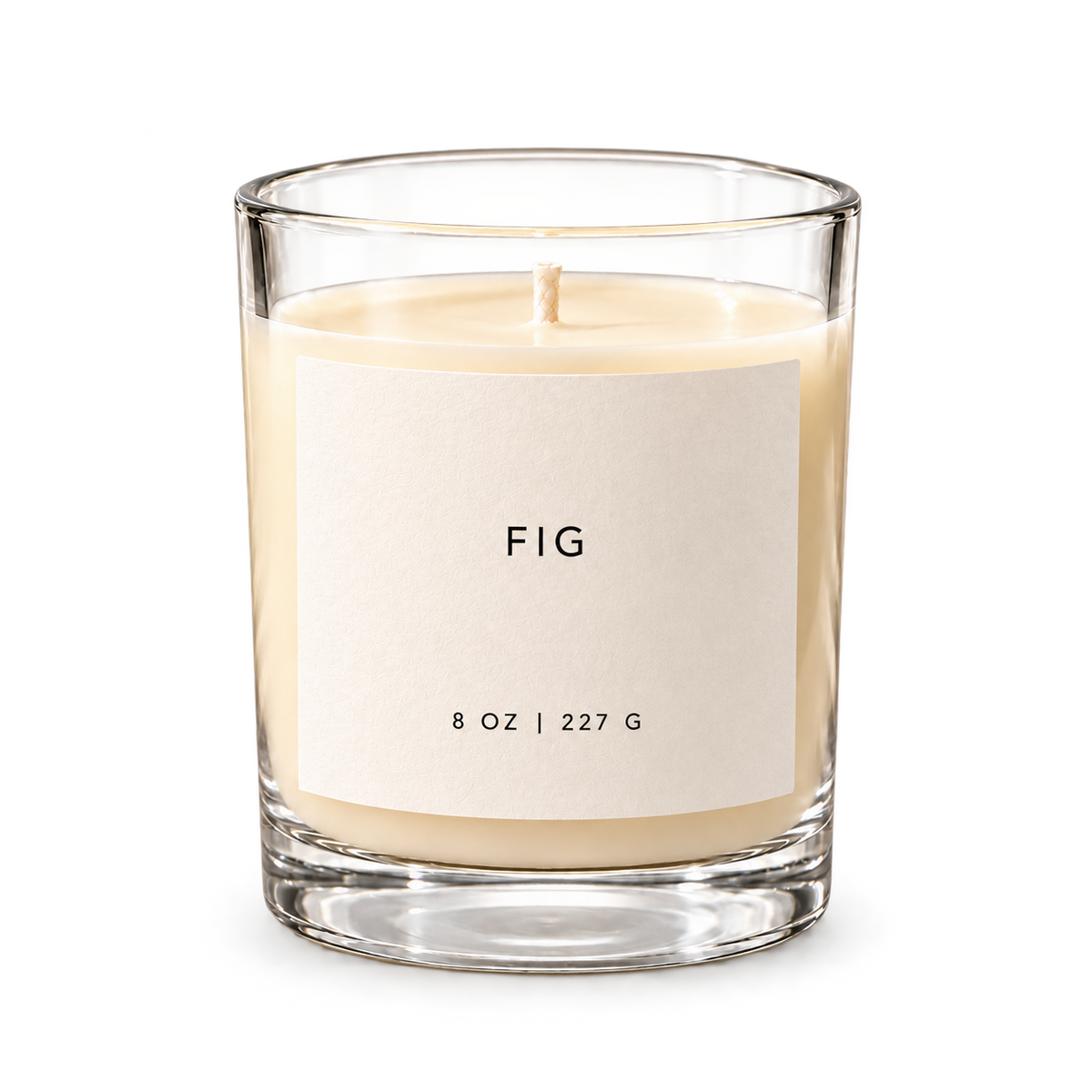 Lije Fig — clear vessel, front view, transparent background