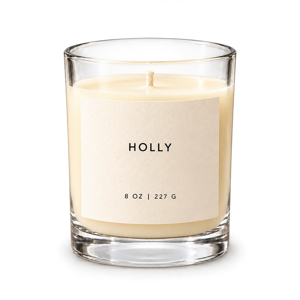 Lije Holly — clear vessel, front view, transparent background