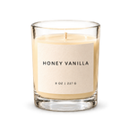 Lije Honey Vanilla — clear vessel, front view, transparent background