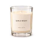 Lije Girls Night candle — clear glass vessel