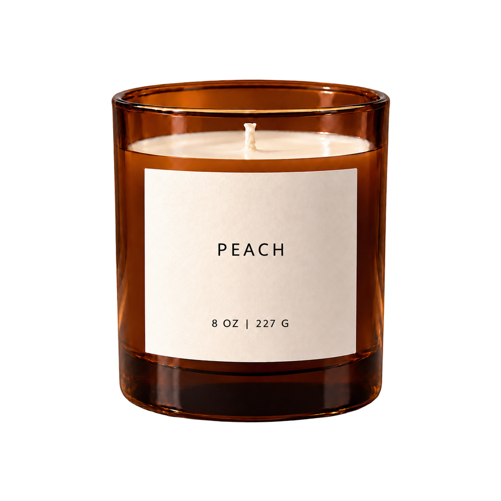 Lije Peach — amber vessel front