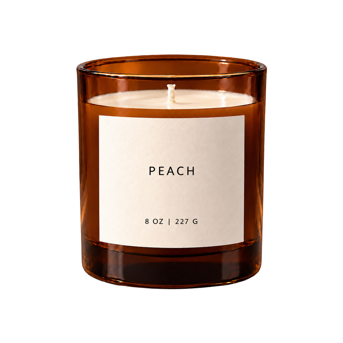 Lije Peach — amber vessel front