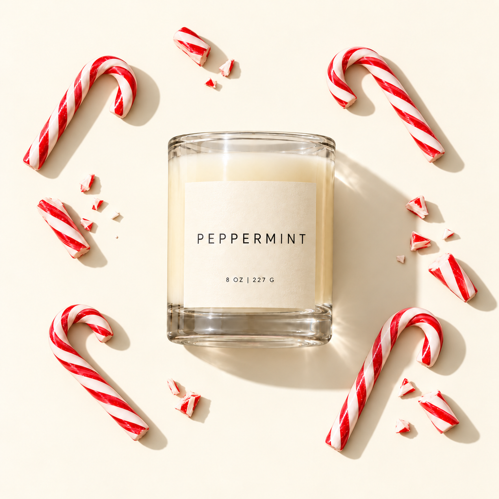 Lije Peppermint scent profile on warm cream