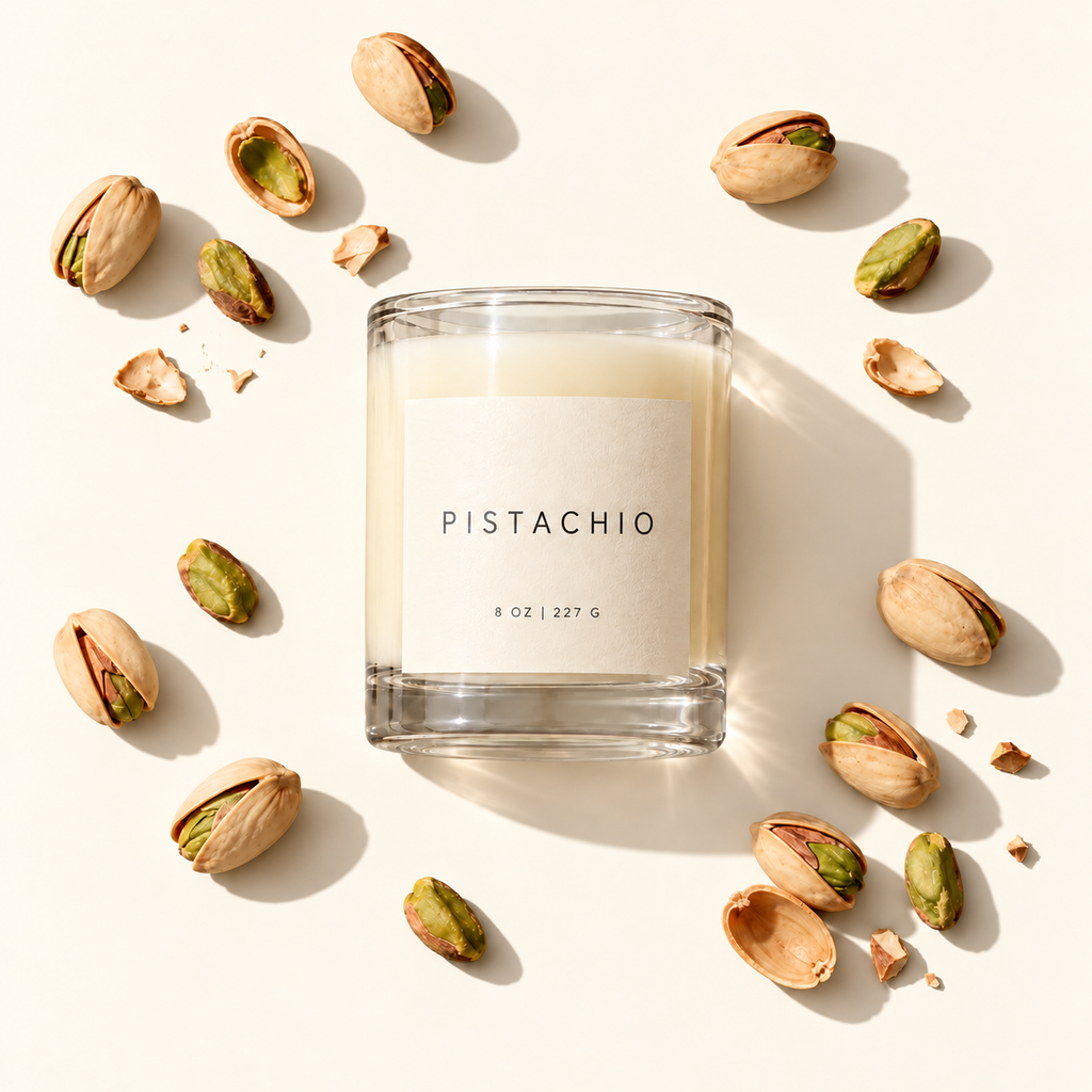 Lije Pistachio scent profile on warm cream