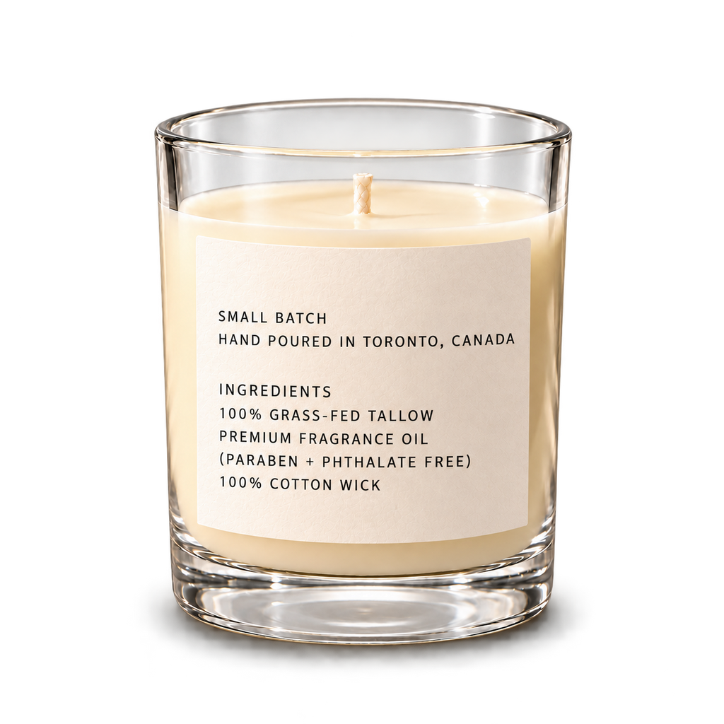 Lije Peppermint — clear vessel, back view, transparent background