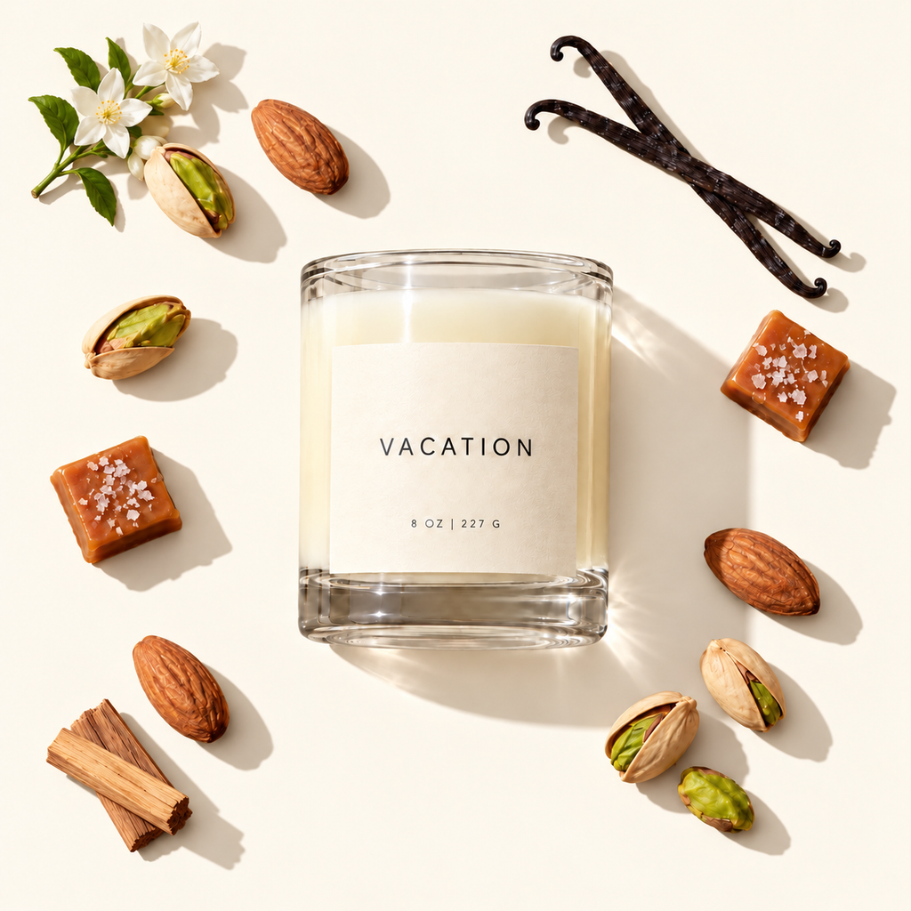 Lije Vacation scent profile on warm cream